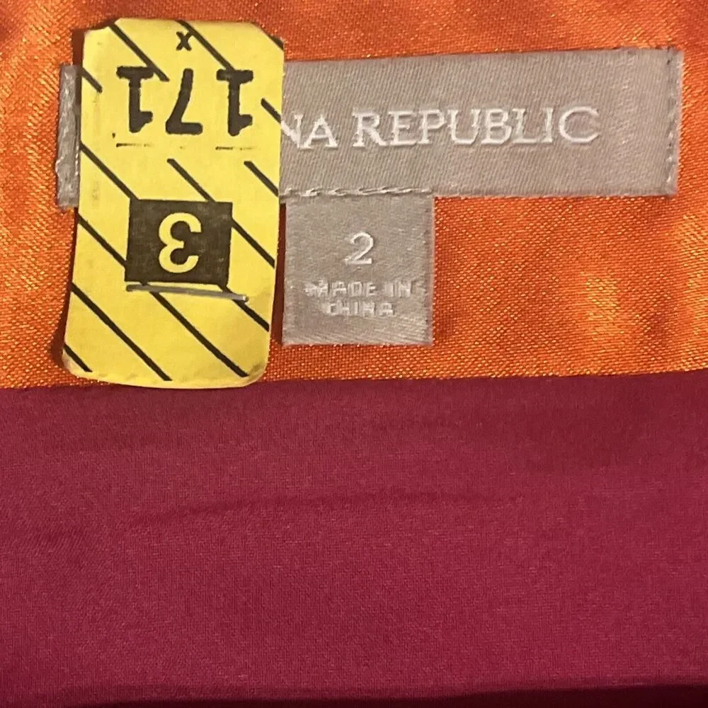 Banana Republic Wool Blend Magenta Mini Skirt Career Size 2